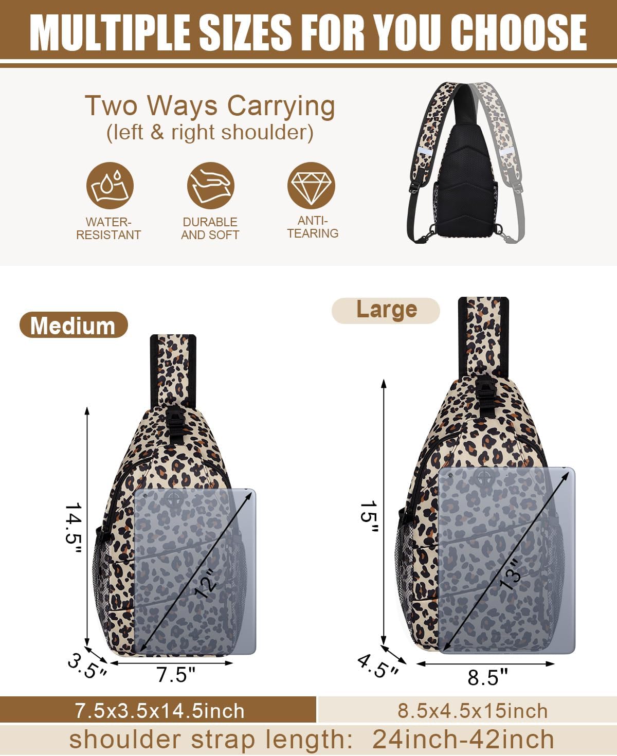 Crossbody Bags for Women Men Trendy Sling Bag Backpack Casual Chest Bag with Convertible Shoulder