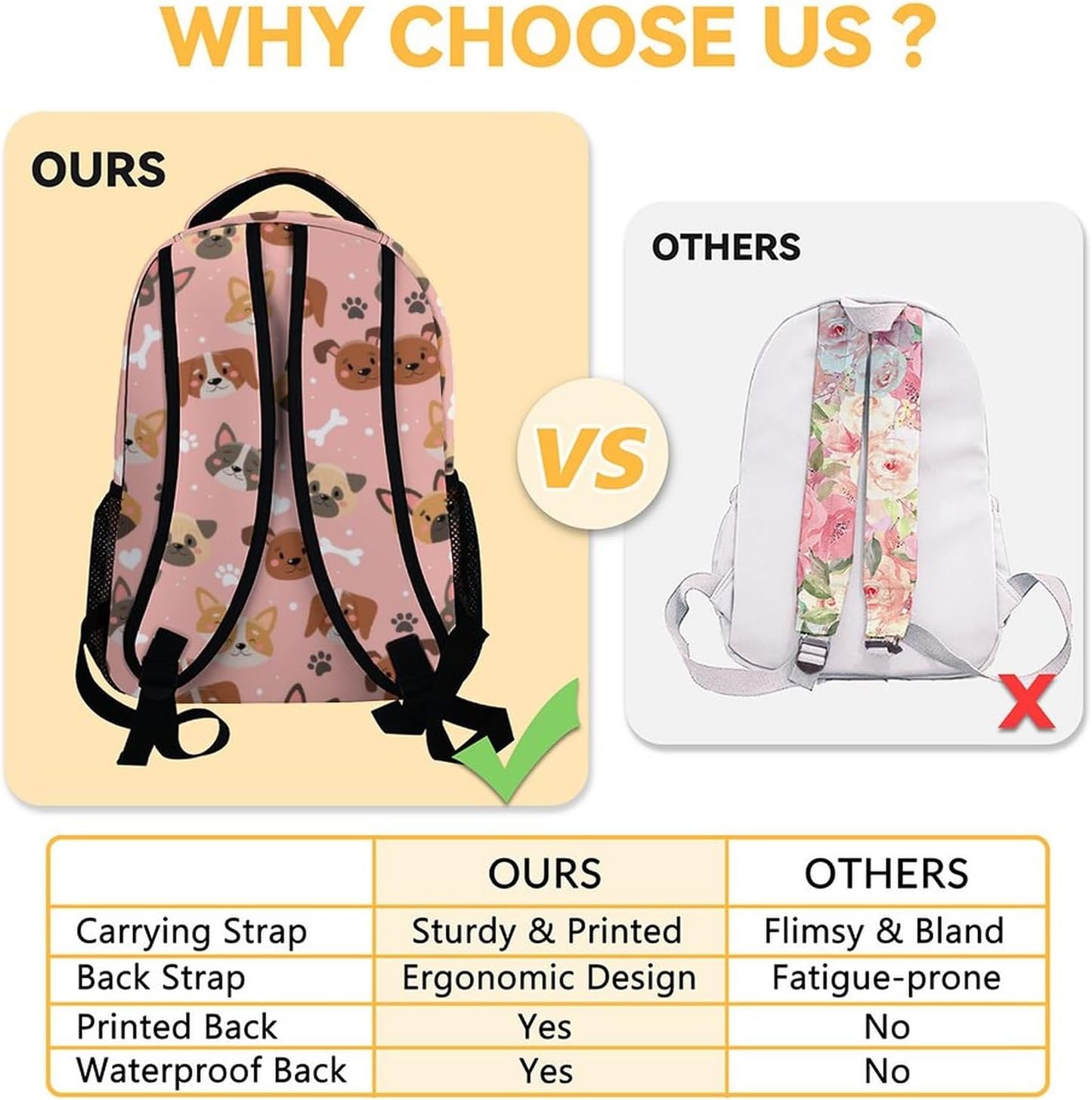 Custom Dog Backpack with Lunch Box, Set of 3 School Backpacks Matching Combo, Cute Pink Bookbag and Pencil Case Bundle
