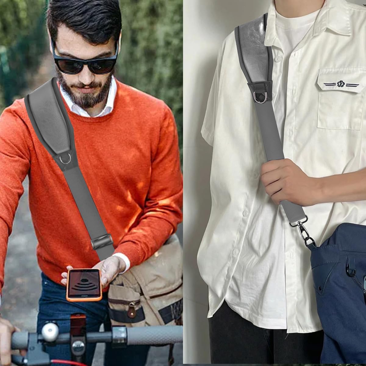 ZINMARK Shoulder Strap 79" with Fixed Pad and Dual Balance Buckles and Swivel Metal Hooks for Travel Bag and Most Bags