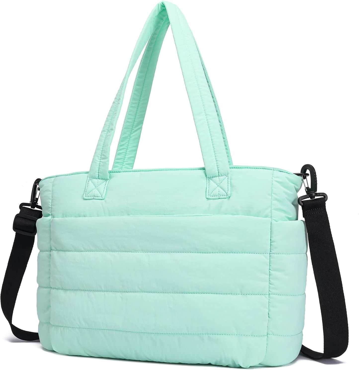 AOCINA Puffy Tote Bag for Women Quilted Work Bag Nurse Bags Women's Handbags for Travel