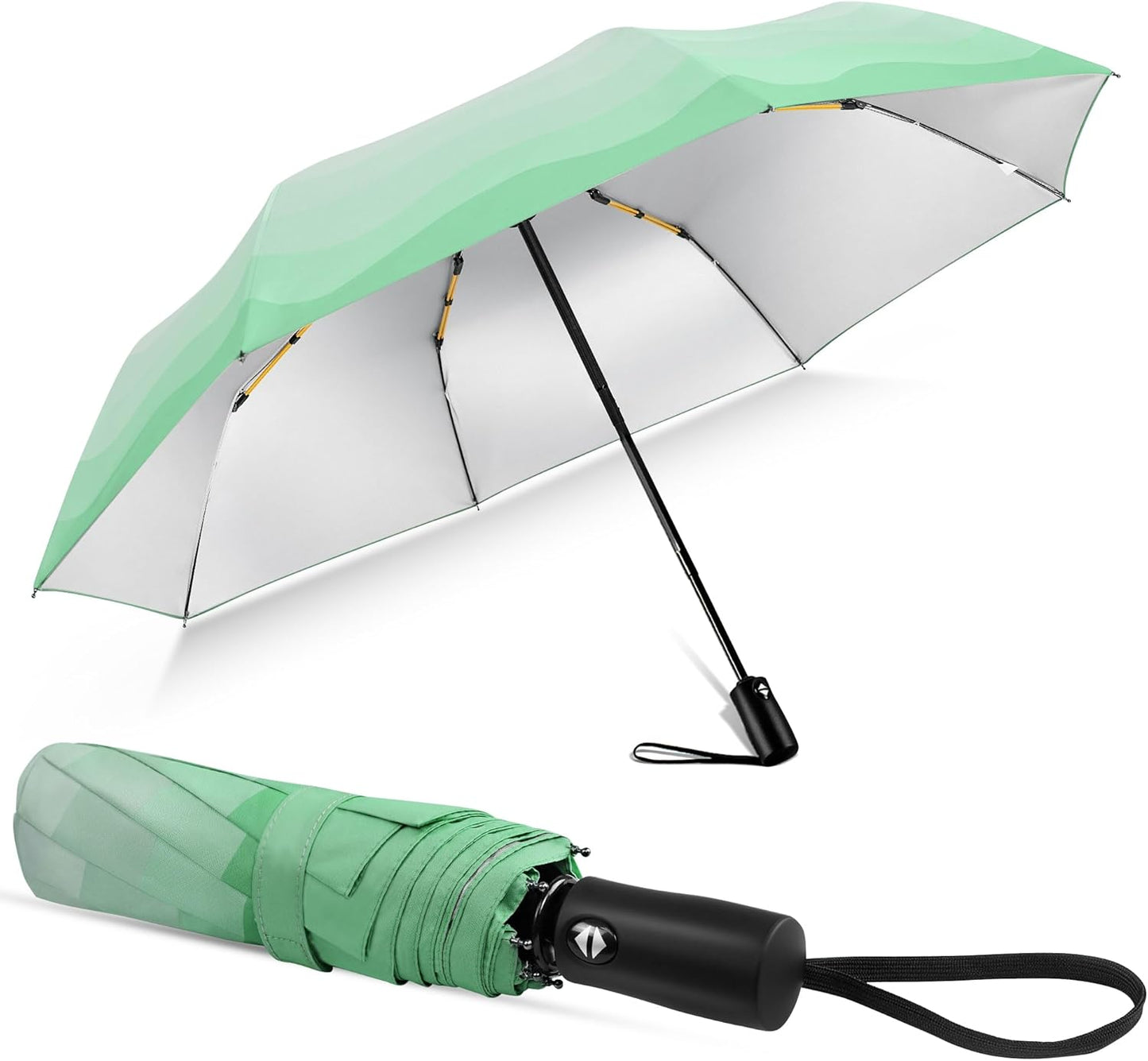 Lejorain Cute Women Sun Umbrella - Automatic Folding UV Protection Lightweight Umbrella Compact Travel Fashion Pretty Collapsible Golf Rain Umbrellas for Women
