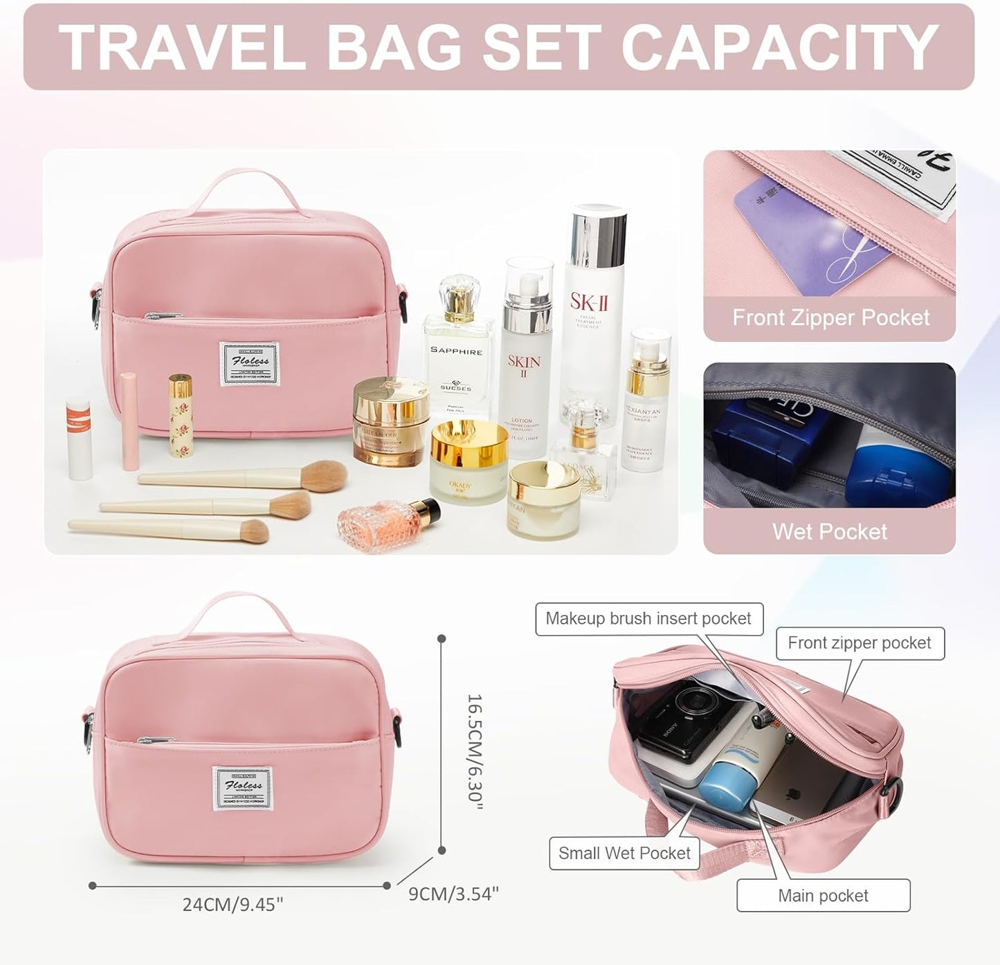Gym Bag for Women with Shoes Compartment,Small Duffel Bag Sport bag with Toiletry Bag Overnight