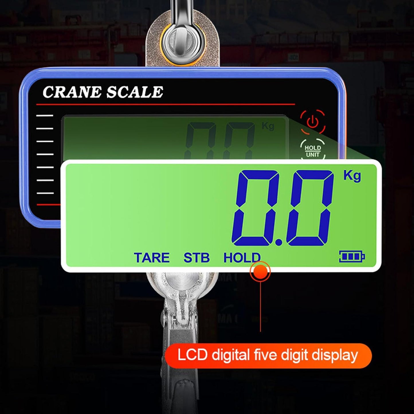 Digital Hanging Scale 500KG Weighing Tool Remote Control for Warehouse Luggage