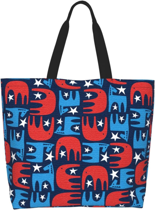 Tote Bag Beach Bag for Women Reusable Grocery Large Shopping Shoulder Bag Travel Handbag