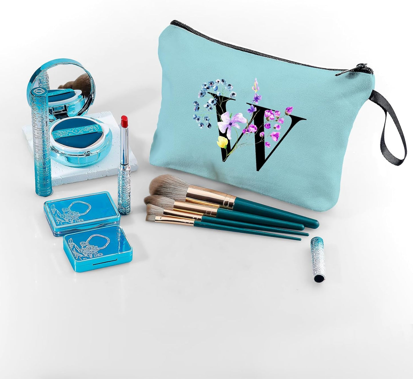 Birthday Inspirational Bridesmaid Proposal Team Small Gifts for Women Mom Aunt Teacher Sister Coworkers Makeup Cosmetic Bag Travel with Mirror Mothers Day Christmas Graduation W