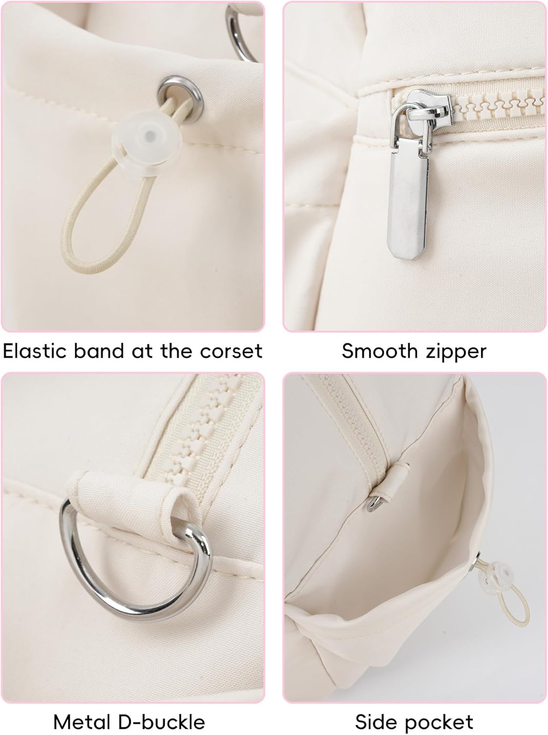 Duffle Bag for Travel Lightweight Carry on Weekender Duffel Bag Crossbody Bags for Women Water Resistant Beige