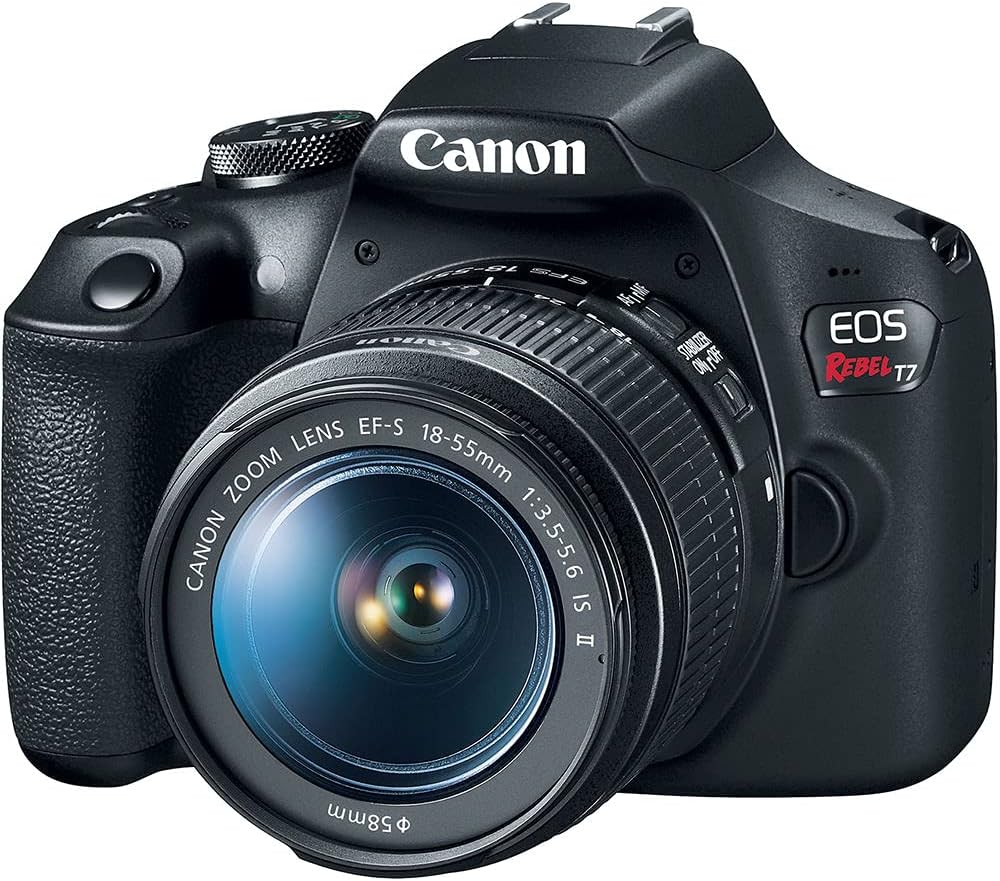 Canon EOS Rebel T7 DSLR Camera Kit | 24.1MP APS-C Sensor with EF-S 18-55mm Lens | Full HD 1080p Video Compact Beginner-Friendly Photography (2727C002) + Canon EF 24-70mm f/2.8L Lens + Bag + 64GB Card