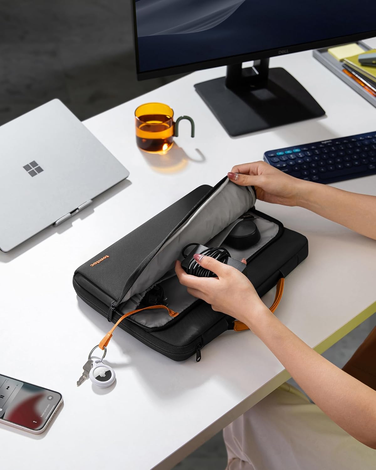 tomtoc 360° Protective Laptop Sleeve for 13.5-14.4 Inch Surface Laptop 6/5/Studio 2/1, Surface