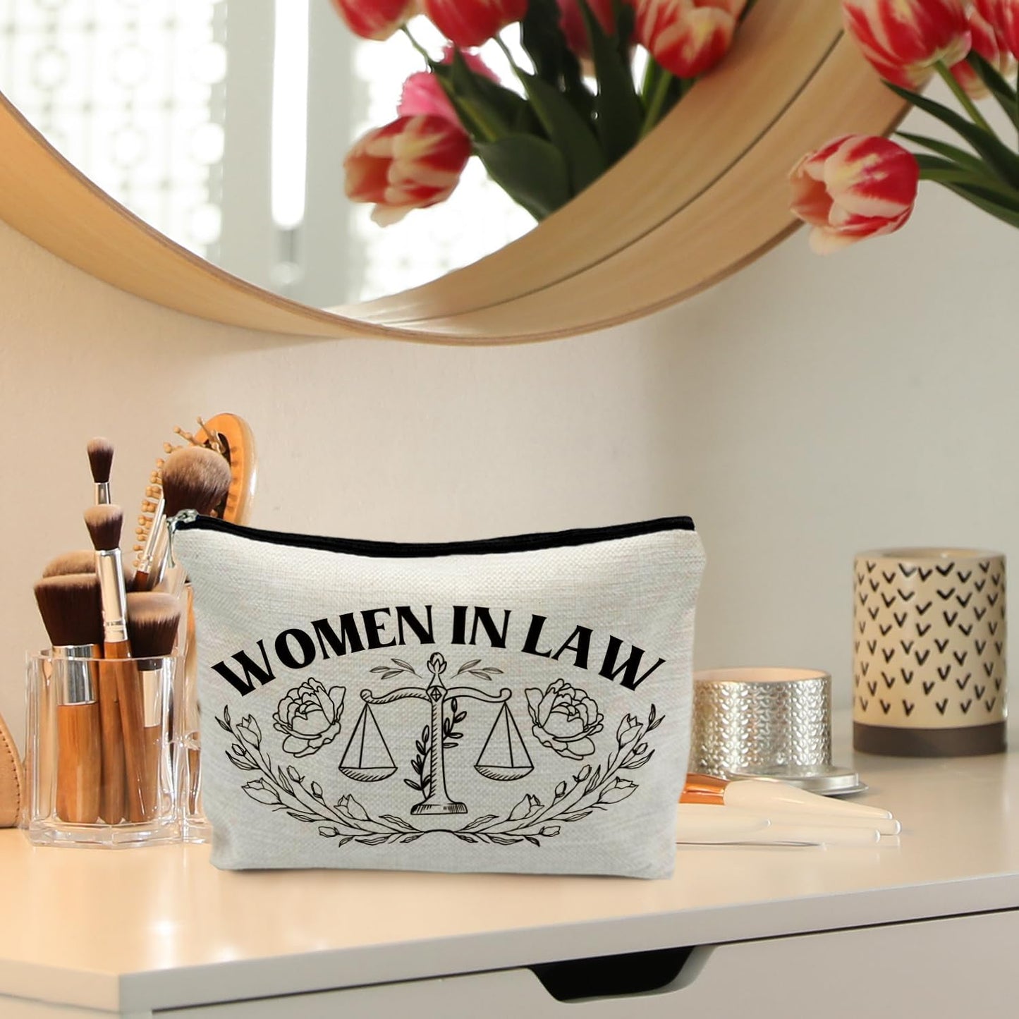 Lawyer Gifts for Women, Lawyer Makeup Bag, Law School Graduation Gifts, Women in Law Cosmetic Bags
