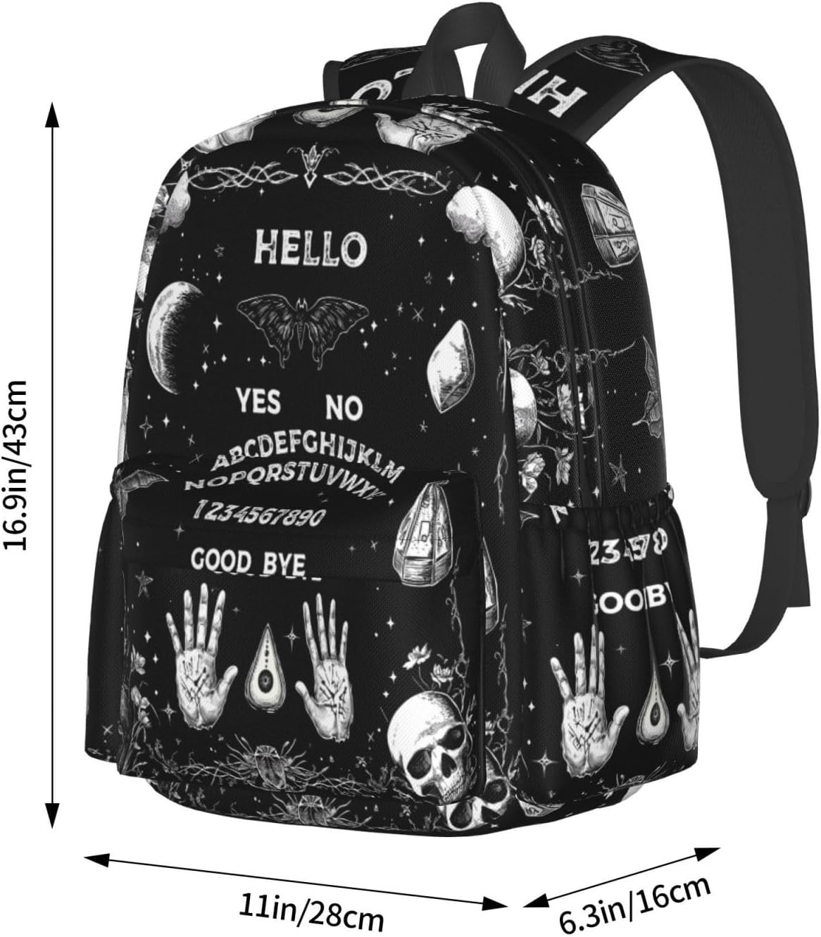 Skull Magic Backpack School Bag Lightweight Bookbag Laptop Travel Daypack For Kids Girls Boys Teens