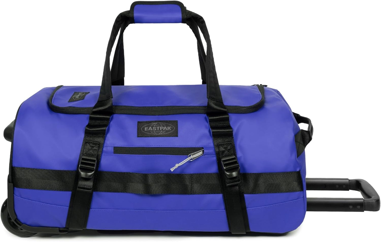 Eastpak Duffel Pack Wheel L – 90L Wheeled Duffel with Telescopic Handle, Convertible Backpack Straps, Weatherproof Finish & Gear Loops