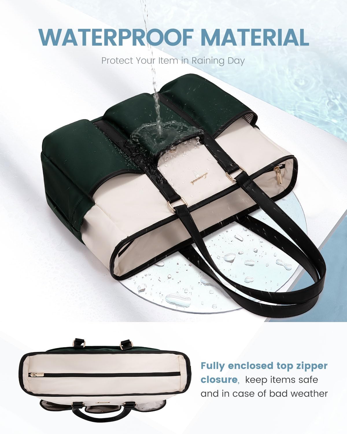 LOVEVOOK Teacher Nurse Tote Bag for Women Work With Large Cup Holder, 15.6 Inch Laptop Bag, Utility Everything Bag For Travel College Daily, Computer Purse Large Handbag With Multi Pockets