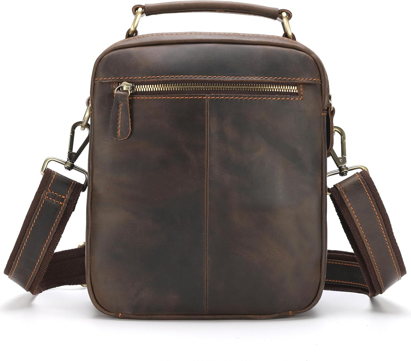 Jack&Chris Leather Messenger Bag for Men, Man Purse Crossbody Bags for Work Business