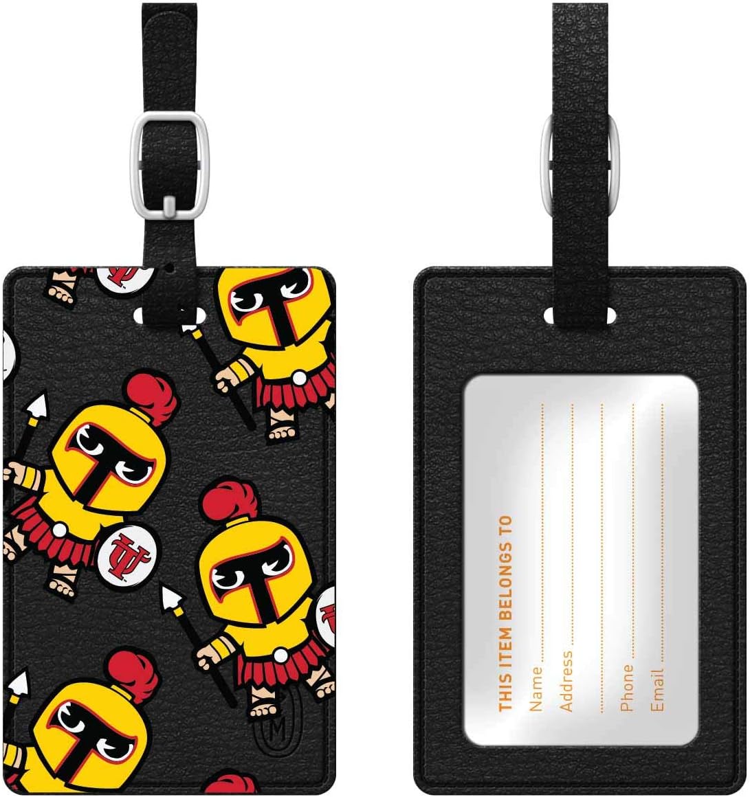 OTM Essentials University of Tampa Faux Leather Luggage Tag, Durable Travel Accessories with Adjustable Strap and ID Card, Tokyodachi Mascot B