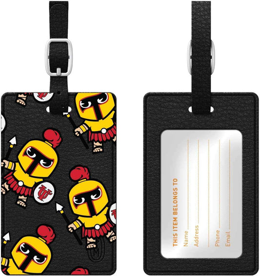 OTM Essentials University of Tampa Faux Leather Luggage Tag, Durable Travel Accessories with Adjustable Strap and ID Card, Tokyodachi Mascot B