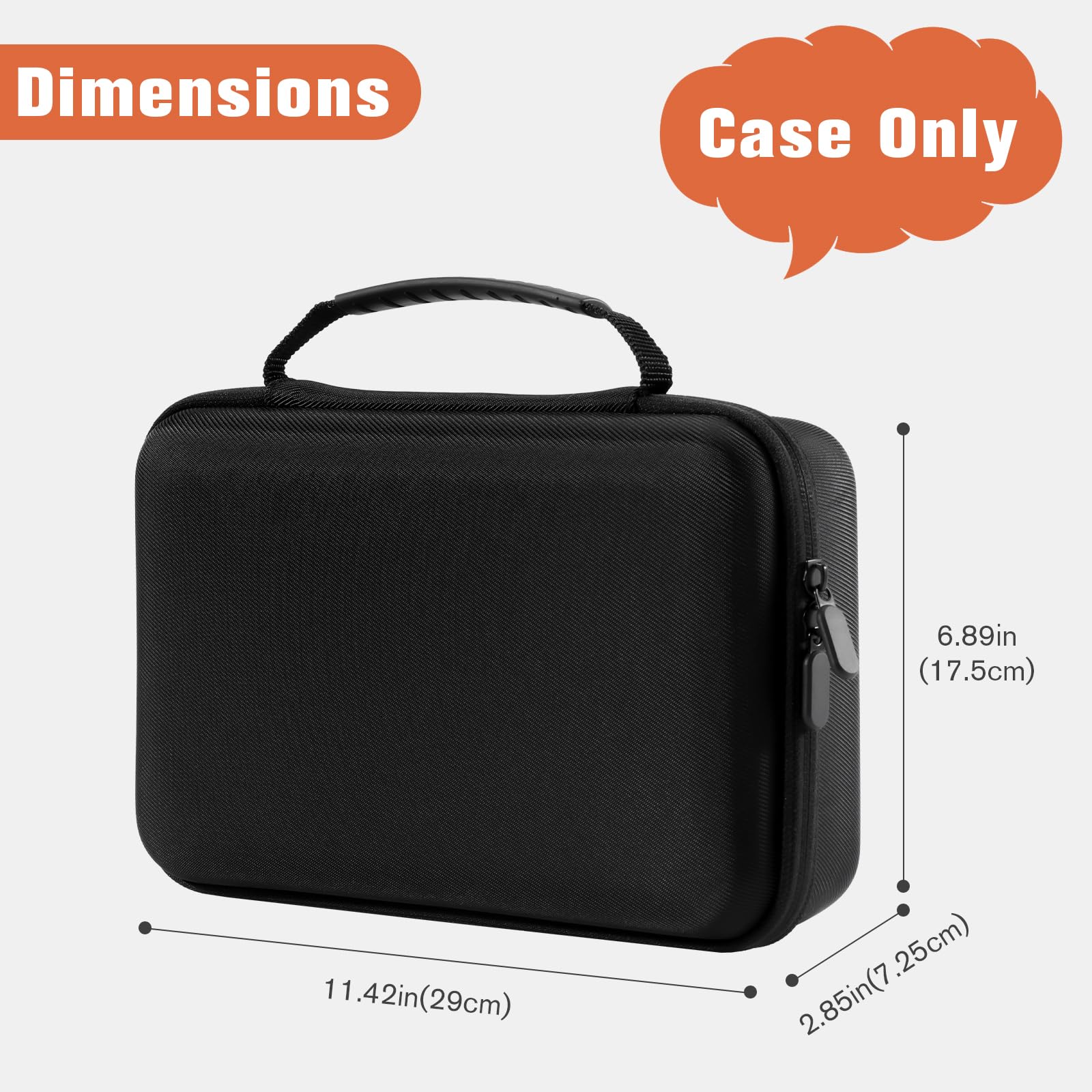 ProCase Hard Shell Travel Sunglasses Organizer -7 Slots, Orangeblack