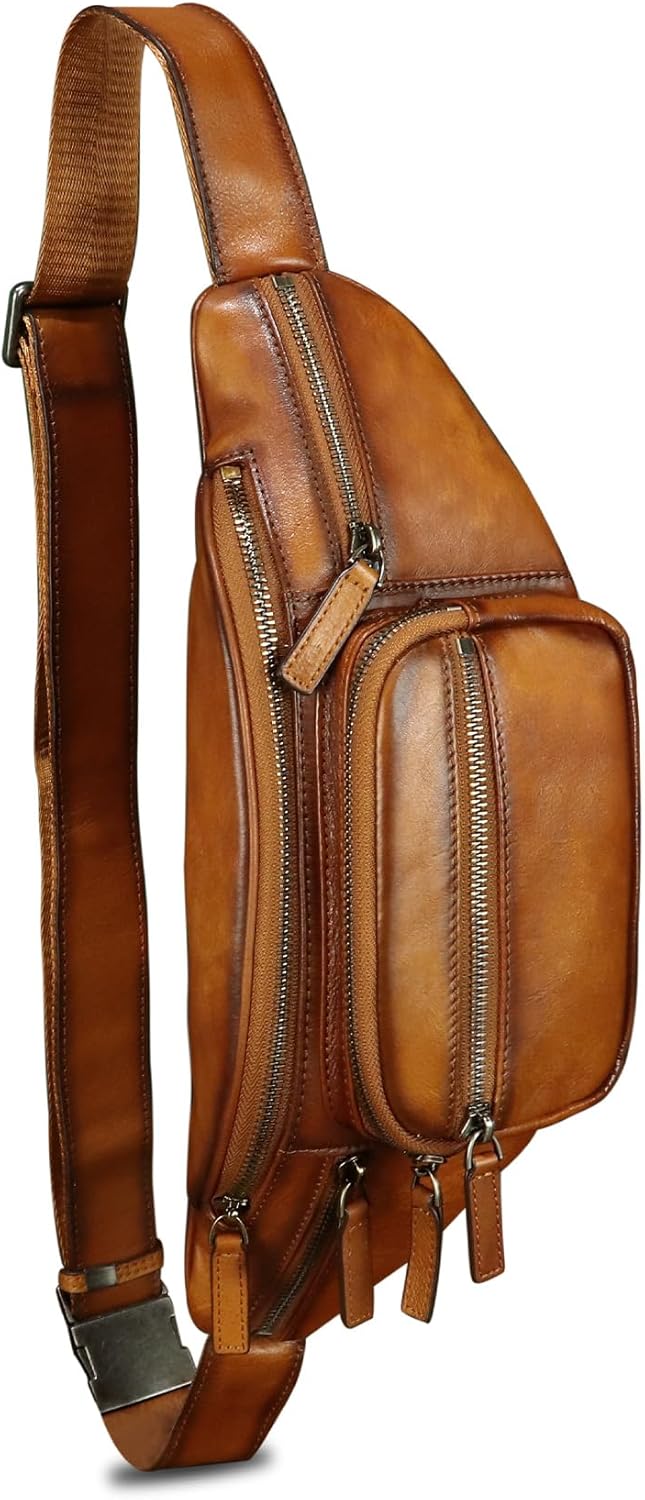 Genuine Leather Fanny Packs for Women and Men Waist Bag Vintage Hip Bum Bag Over Shoulder Crossbody