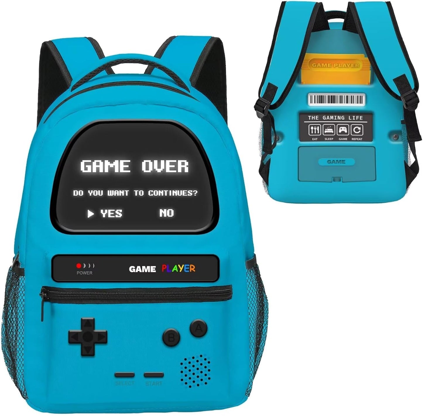 School Backpack for Boys Gamer Boys Backpack for Kids Children Teens Elementary Middle School Students Bookbag Ages 6-18 Video Game Bookbag Travel Back Pack
