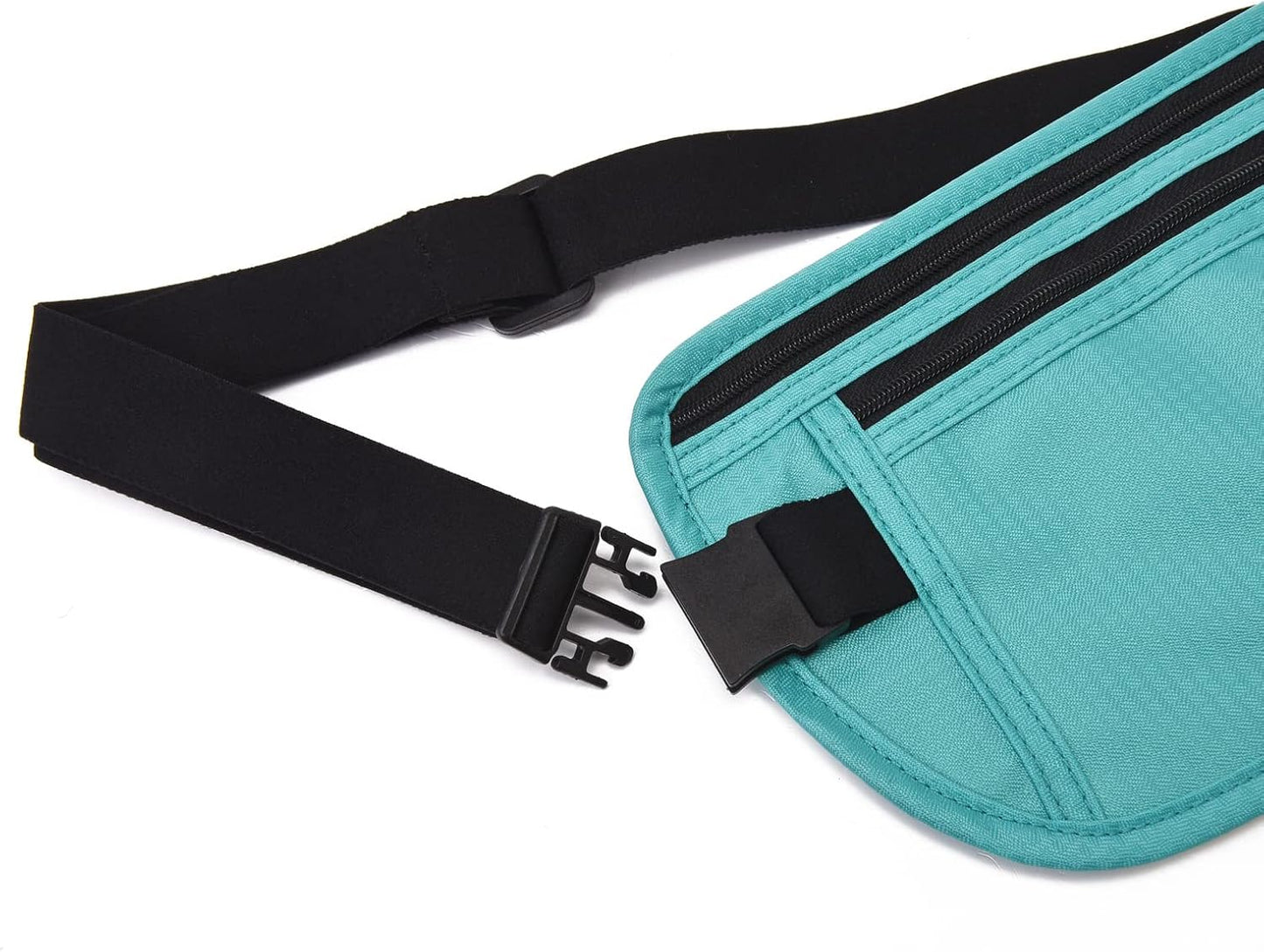 RFID Blocking Money Belt for Men Women, Slim Fanny Pack for Travel，Running,Conceal Waist Wallet for