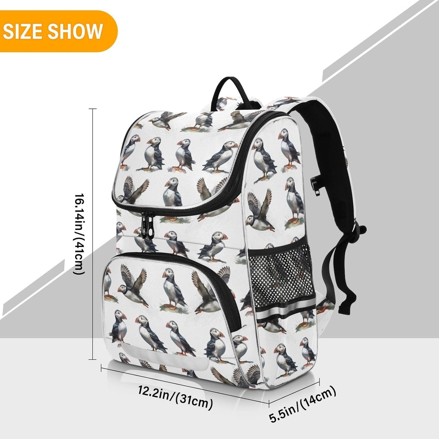 Puffins Cute Backpack For Girls Kids Backpack Boys Teen School Bag Bookbag Travel Daypacks