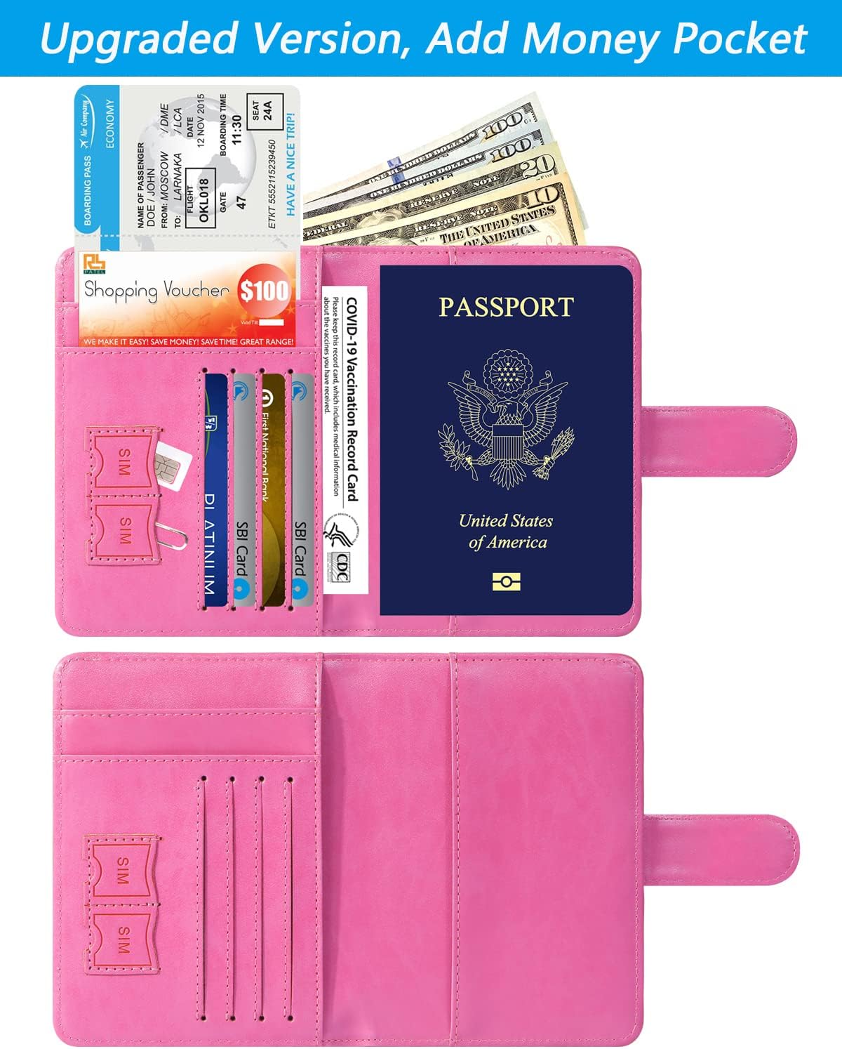 Passport Holder Cover Wallet RFID Blocking Leather Card Case Travel Accessories for Women Men