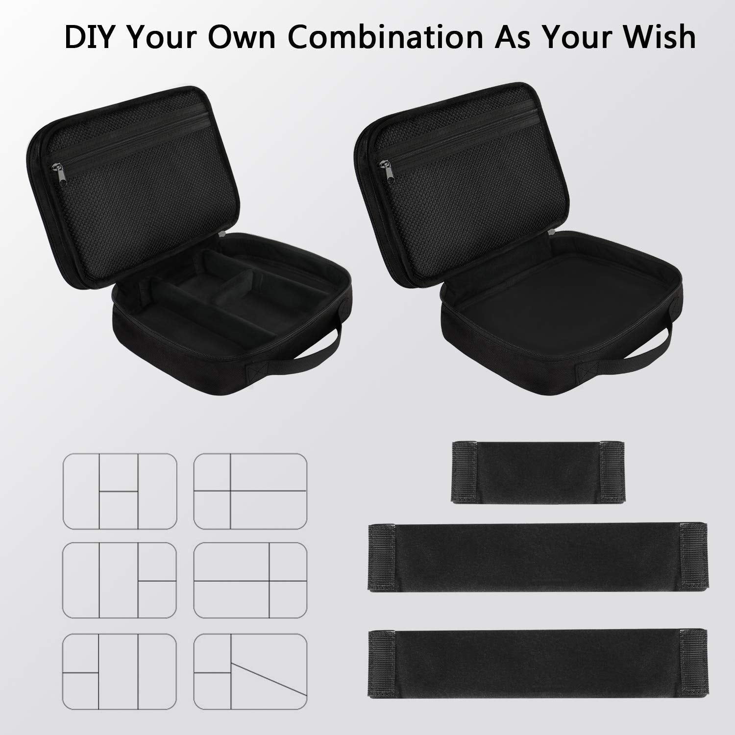 MATEIN Electronics Organizer Travel Case, Cable Organizer Bag, Black