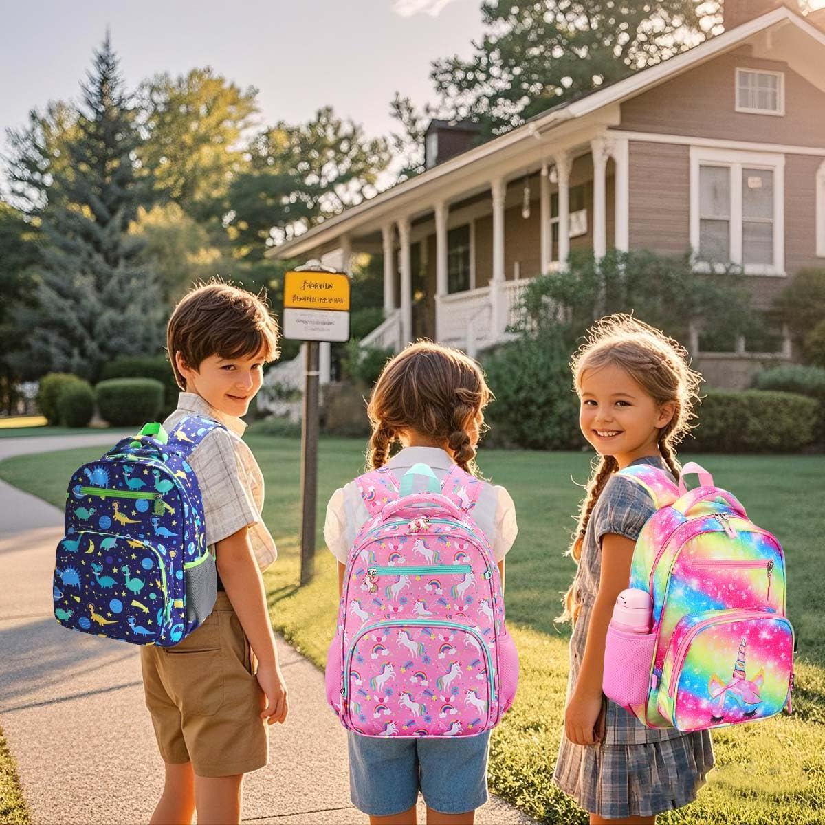 RHCPFOVR Kids Backpack for Girls - Girls Backpack 3-8 Ages Butterfly for Kids 15 Inch School Bookbag for Kindergarten Elementary School Bookbag for Girl 1st 2nd Grade