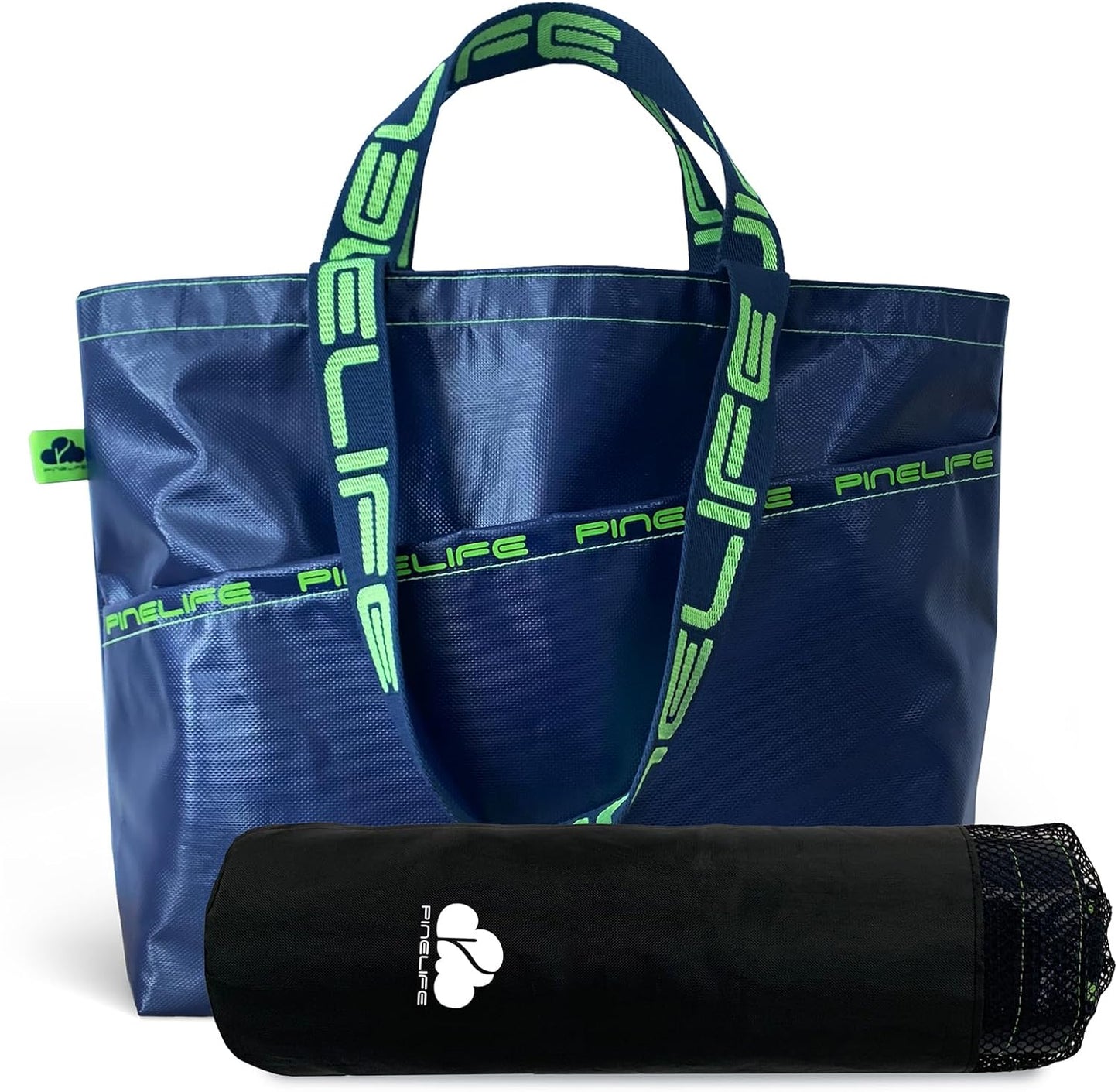 Extra Large Tote Bag Foldable Waterproof Summer Beach Bag for Women Men, Dual Handles, for Swim Gym Camping Shopping