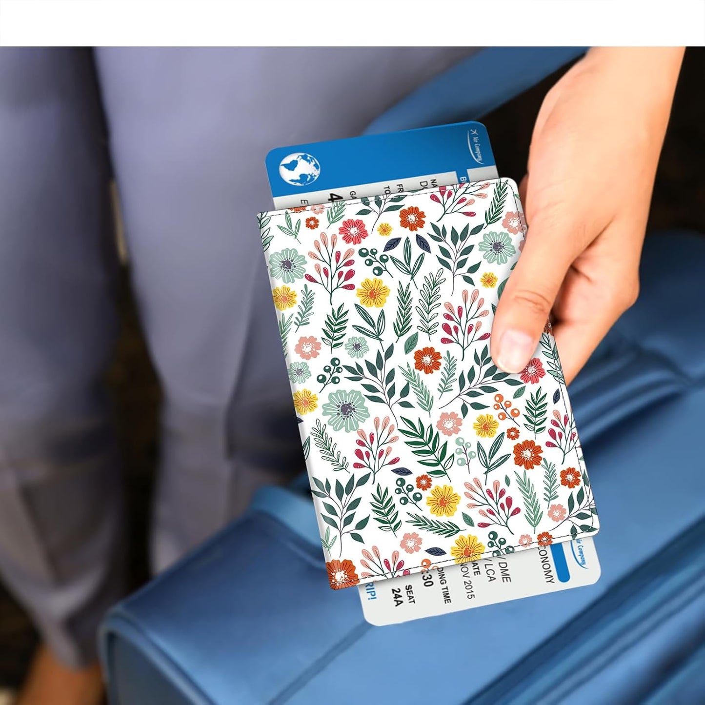 FINTIE Passport Holder, Slim Travel Wallet RFID Blocking Card Case Cover Passport Cover Protector Essentials with Credit Card Slots for Women/Men