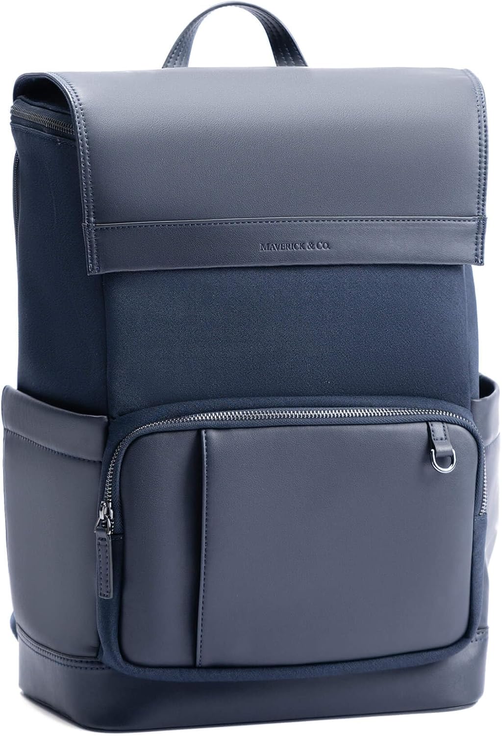 Maverick & Co. Maximus Men’s Laptop Backpack – Work, Travel, Tech, Business, Nylon, Stylish College Daypack (Navy)
