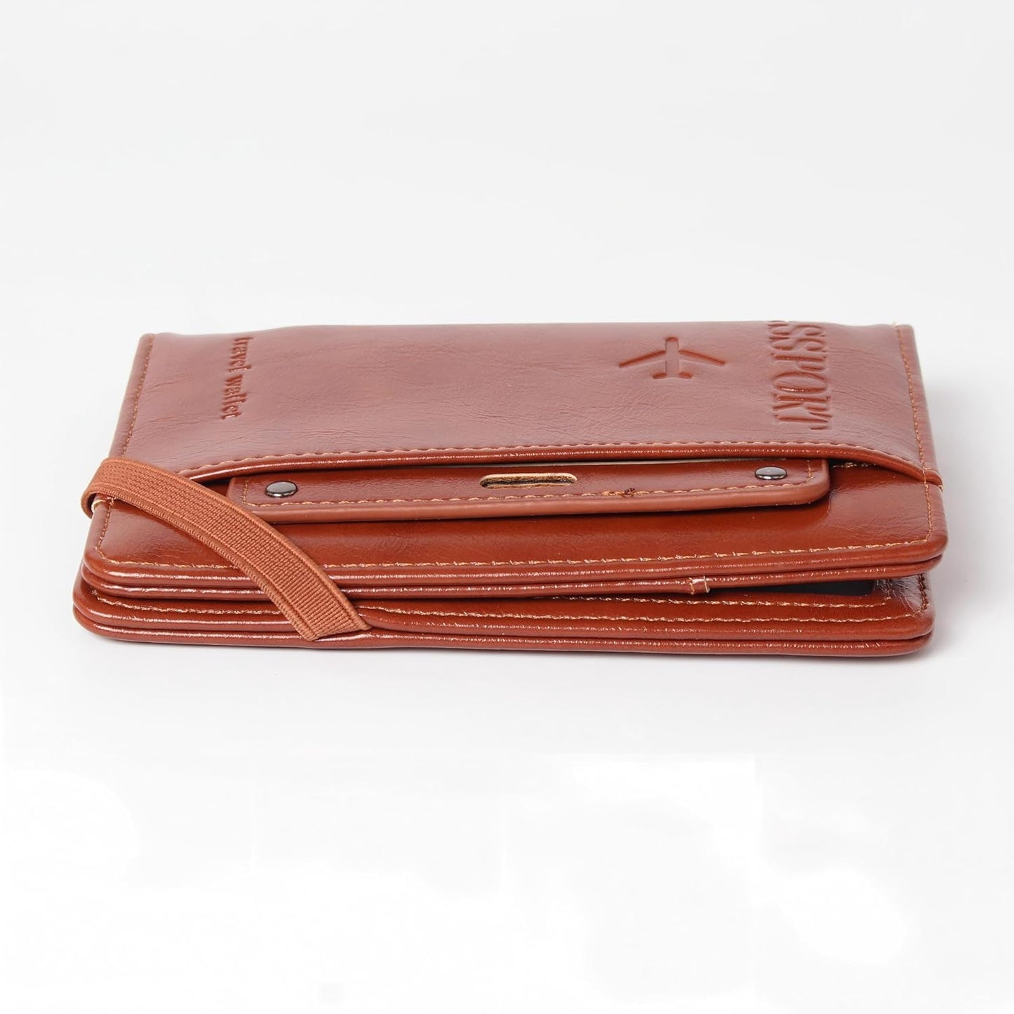 RFID Passport Wallet, RFID Passport Holder for Wallet, Essential Travel Anti-Theft Wallet Storage Case, Anti-Theft Protective Case,Brown