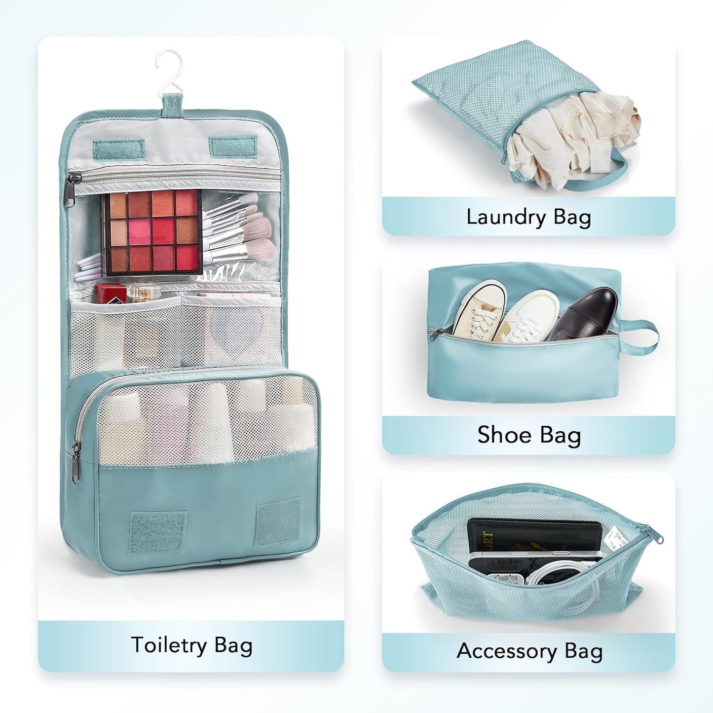 8 Set Compression Packing Cubes for Travel Essentials,Compressible Expandable Packing Cubes for
