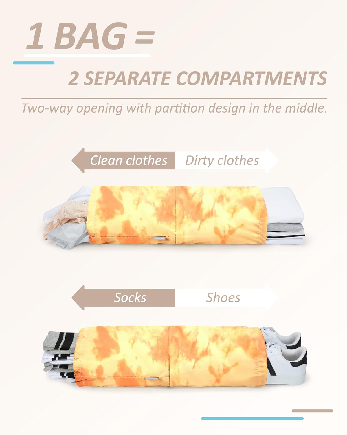 BAGSMART 6 Set /4 Set/2 Set Compression Packing Cubes for Travel, Lightweight Luggage Organizer