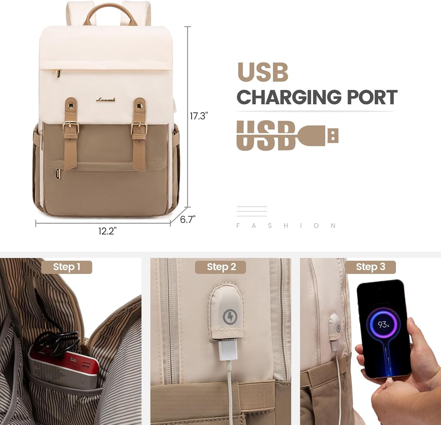 LOVEVOOK Laptop Backpack for Women Vintage Travel Backpack Purse Airline Approved 15.6 Inch Large Computer Backpack Fashion Teacher Nurse Bag for Work Business College