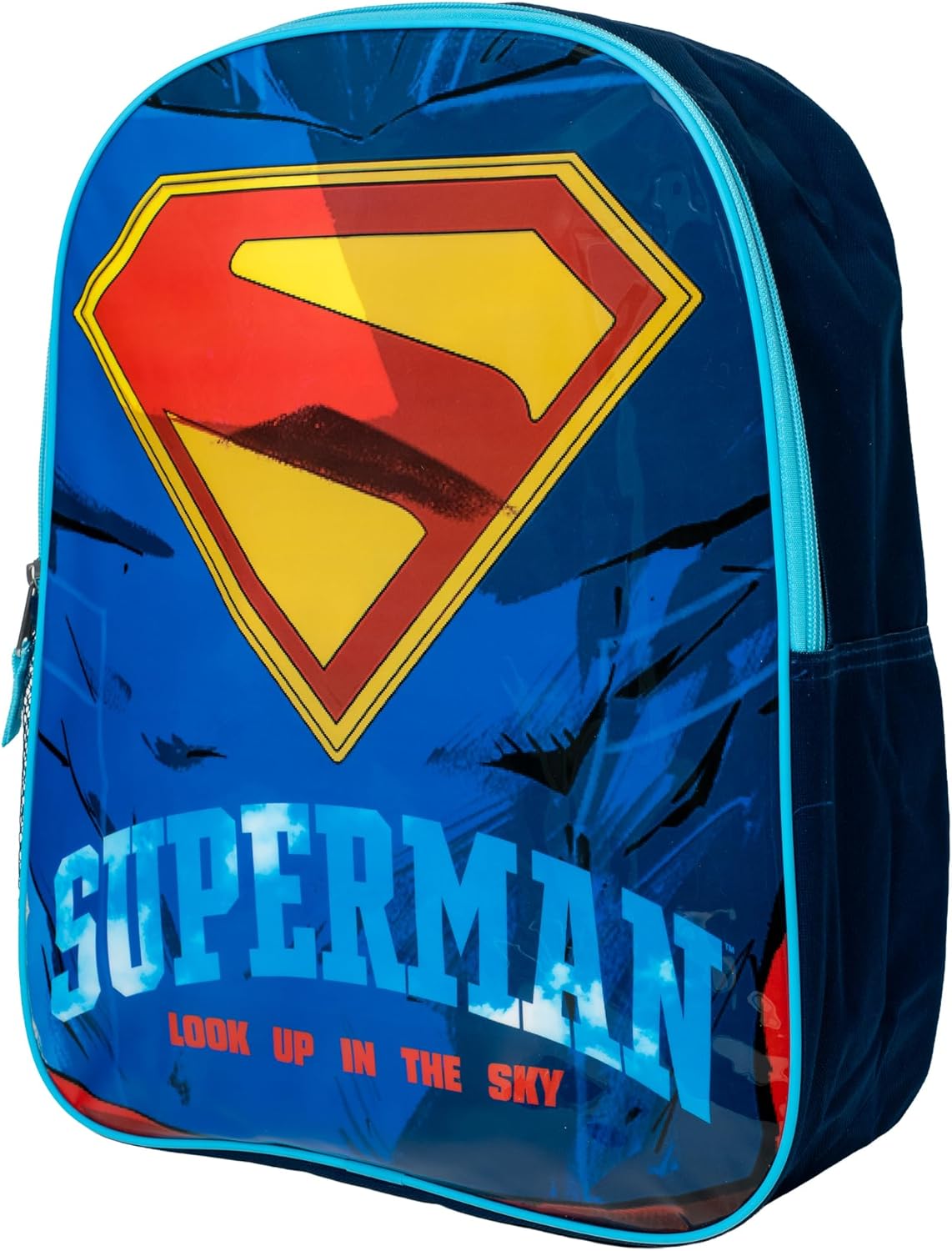 AI ACCESSORY INNOVATIONS Superman Backpack, 15" Superhero School Bag for Boys, Blue