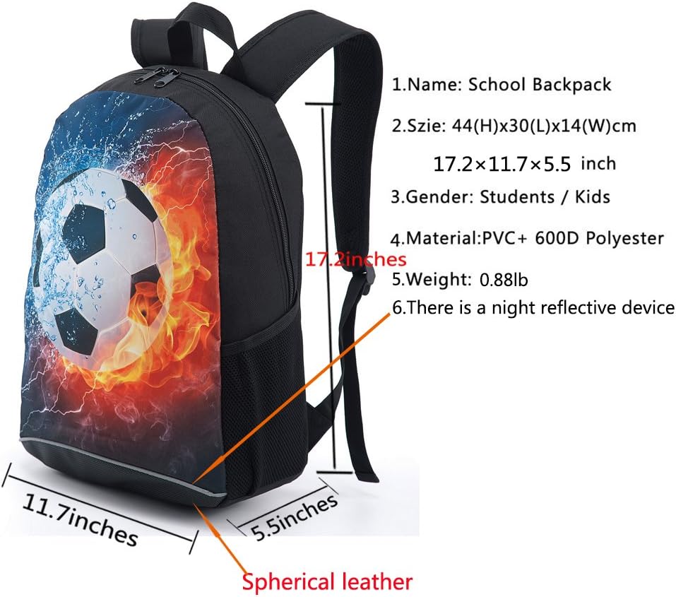 CAIWEI 18 Inch American Football Backpack School Bag