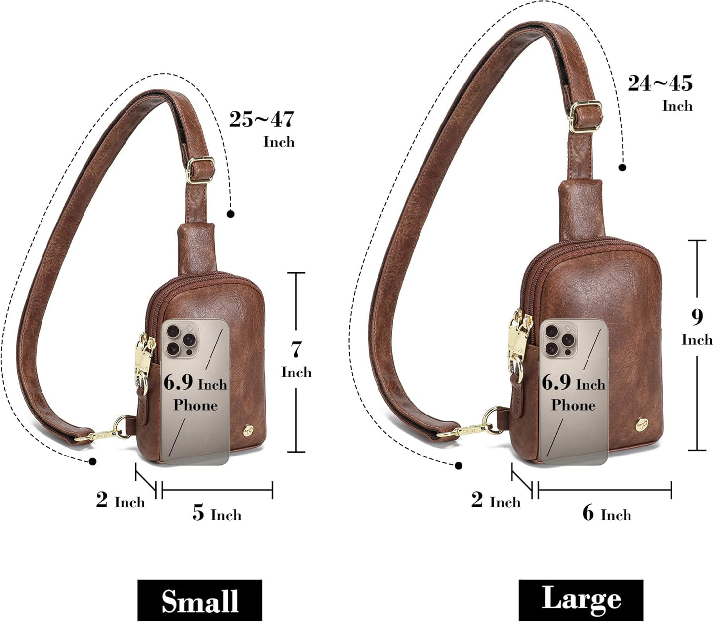 INICAT Travel Small Sling Bag Faux Leather Crossbody Bags Women Cross Body Bag Purses for Woman