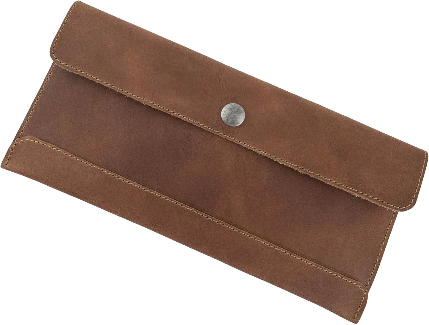 Hide & Drink, Rectangular Travel Wallet, Money Holder, Travel Accessory, Vintage Style Money Pouch, Full Grain Leather, Handmade, Single Malt Mahogany