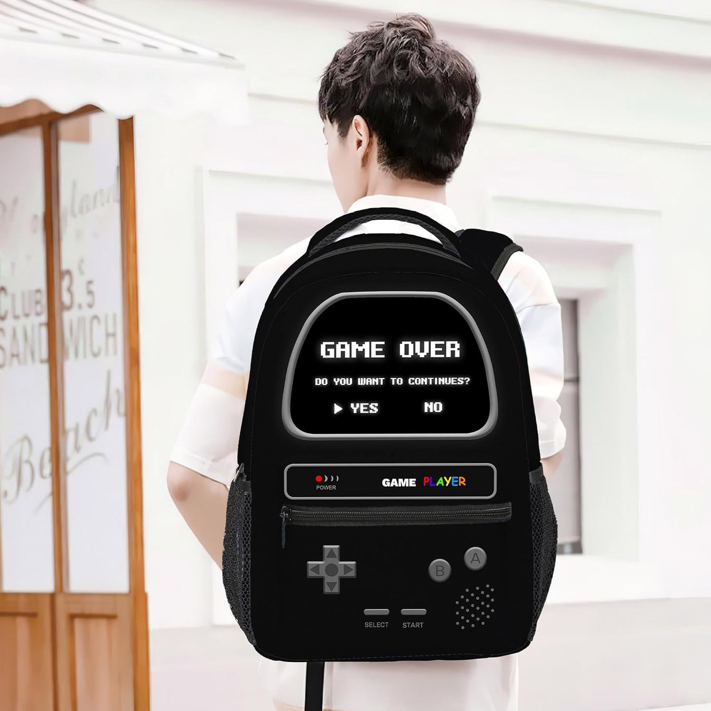 School Backpack for Boys Gamer Backpack for Kids Teens Ages 6-18 Video Game Bookbag Travel Back Pack (Backpack black)
