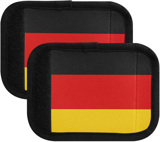 German Flag 2 Pack Luggage Handle Wrap for Suitcase Luggage Identifier Travel Tags Handle Protection Sleeve Cover