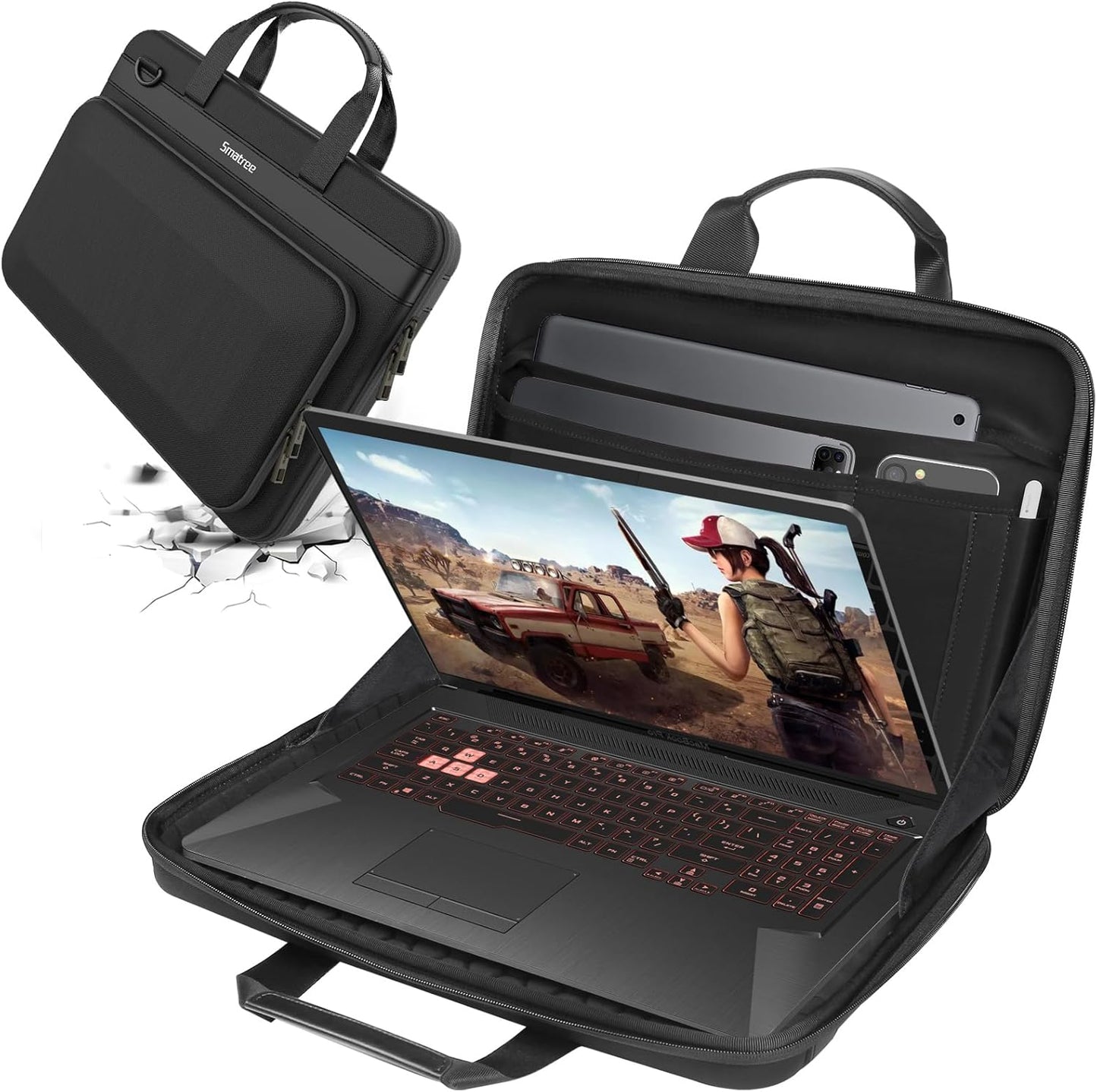 Smatree Heavy Duty Hard Case for MSI Crosshair 16/15, for Pulse 16 AI C1V/Pulse 15/Pulse GL66, for Raider GE68 HX/GE67 HX/GE66, for Katana 15/GF66, for Sword 16/15, for MSI Vector GP66/Stealth 16 AI