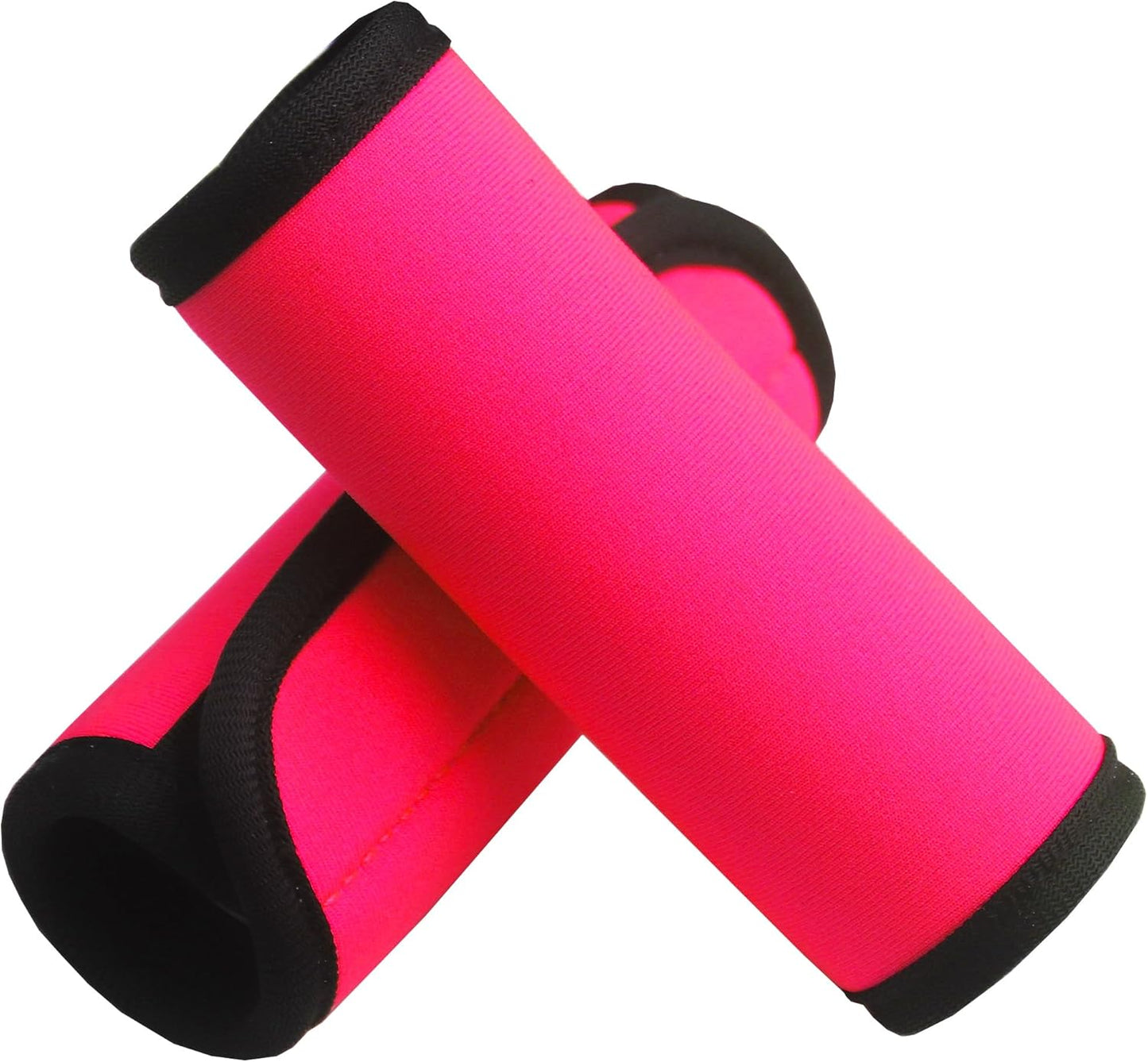 Luggage Handle Wrap 2 Pack Luggage Handle Wraps for Suitcase Bright Neoprene Luggage Handle Covers/Extender/Identifiers-Travel Accessories Must Haves (Pink-2 Pack)