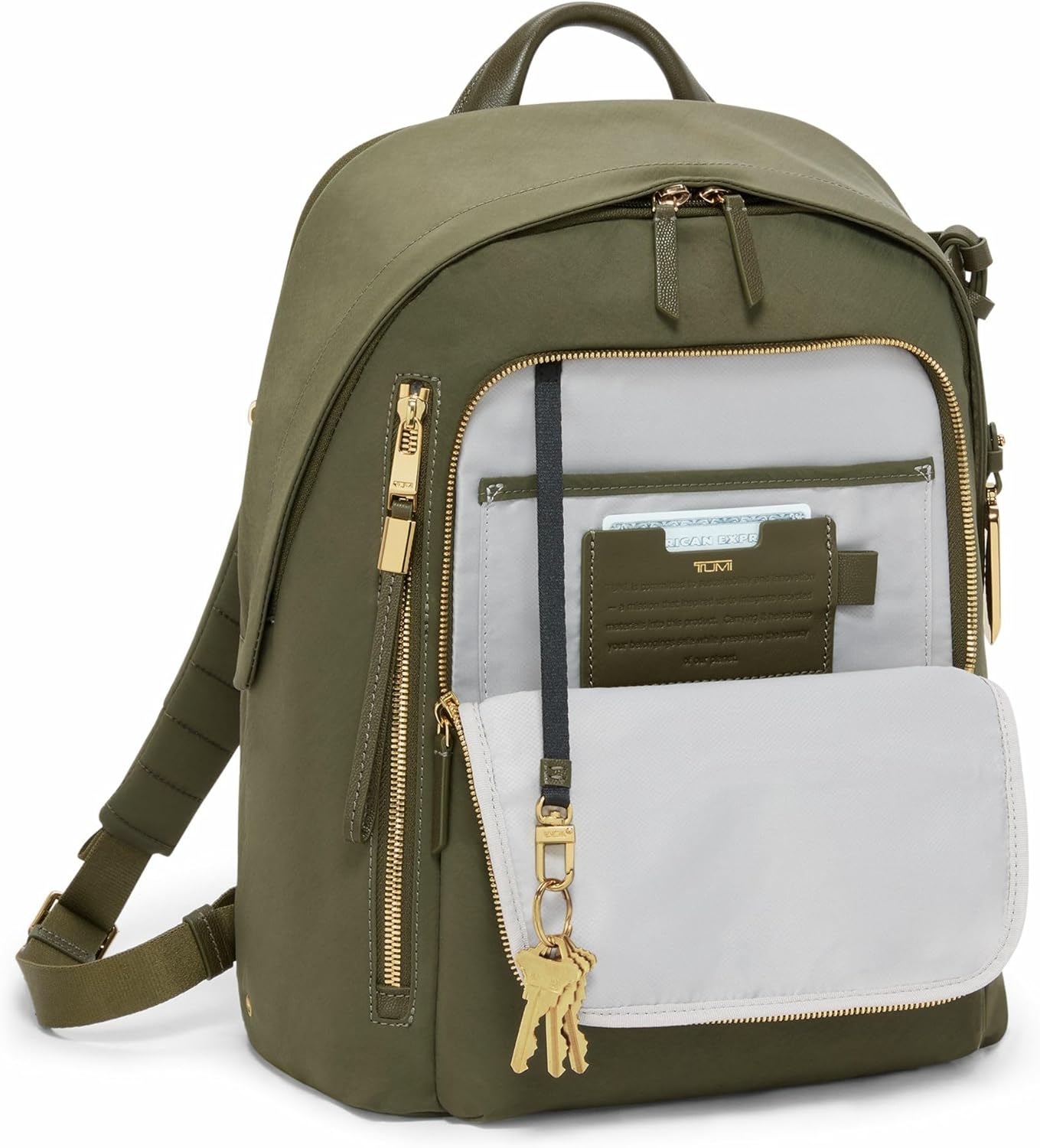 Tumi Womens Halsey Backpack Olive One Size
