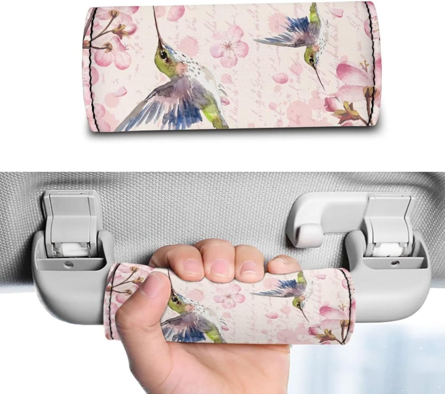 Hummingbird Luggage Handle Wrap Grip Cover Set of 2 Pcs,Portable Luggage Identifiers for Suitcase Teens Adults Sleeve Cover Fancy