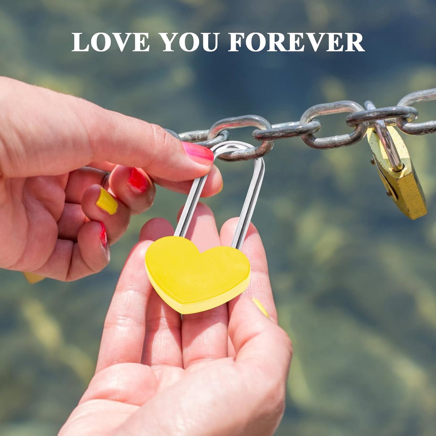 20PCS 3.5" 50mm Love Lock Heart Padlock,Yellow Single Heart Lock for Lovers Wedding,Valentines,Anniversary,Travel(NO Key)