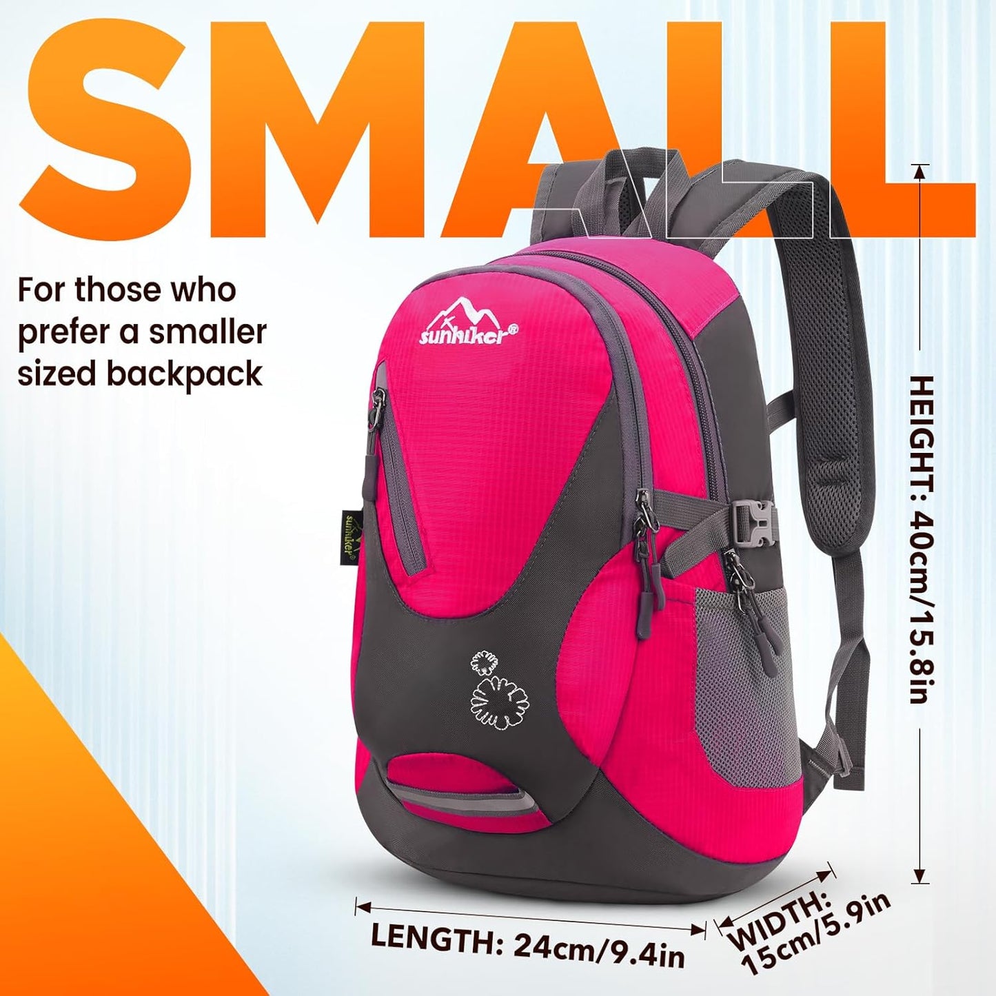 sunhiker Small Hiking Backpack Women Men 20L Lightweight Travel Backpack Daypack Casual Backpack For Cycling Outdoor Camping