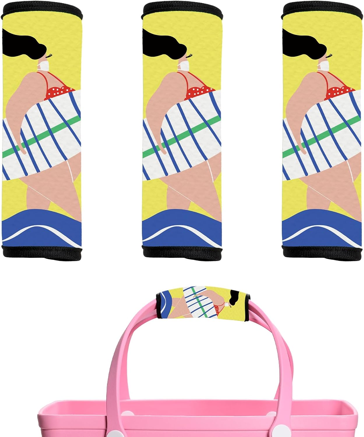 Luggage Handle Wraps 3Pcs – Neoprene Bag Handle Wrap for Bogg, Luggage Identifiers for Suitcases Easy Identification, Stylish & Comfy Suitcase Handle Replacement Travel Accessories for Airport Y20