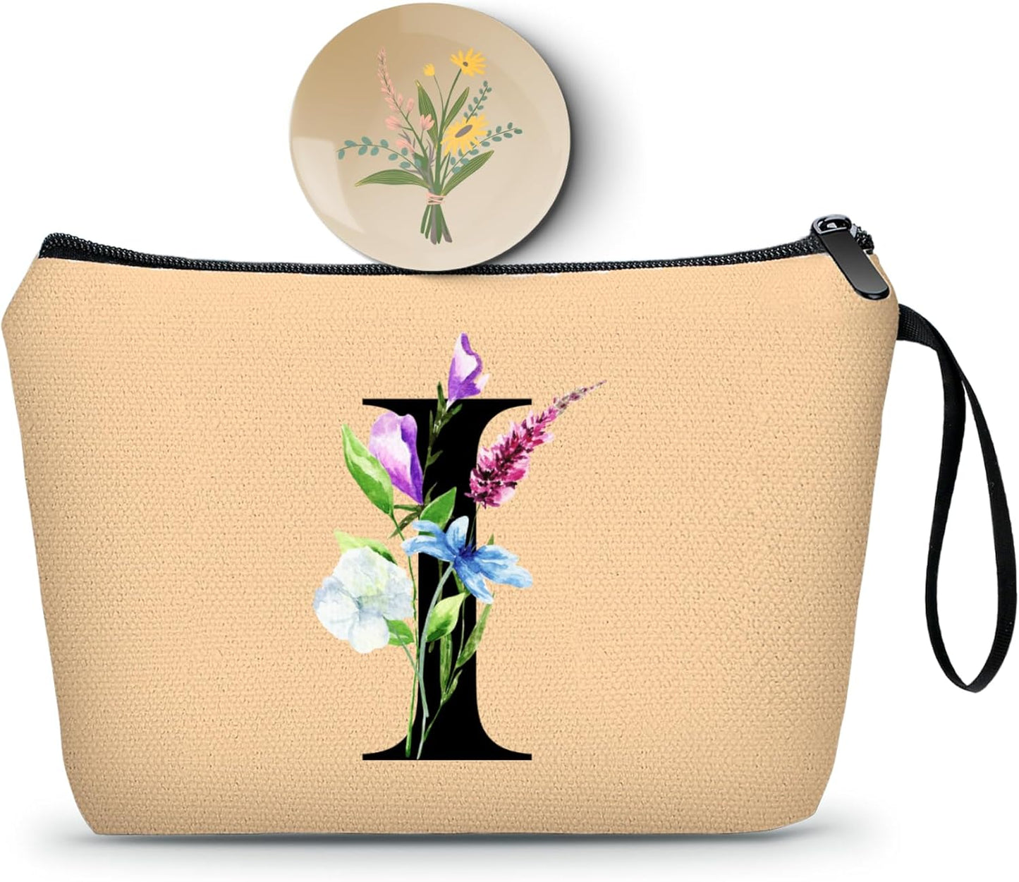 Birthday Inspirational Bridesmaid Proposal Team Small Gifts for Women Mom Aunt Teacher Sister Coworkers Makeup Cosmetic Bag Travel with Mirror Mothers Day Christmas Graduation I