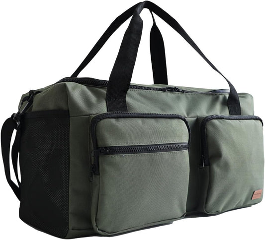 Travel Duffel Bags, Large Capacity Gym Bag for Men Women, Duffel Bag with Adjustable Strip for Travel, Airplanes, Sports(Green)
