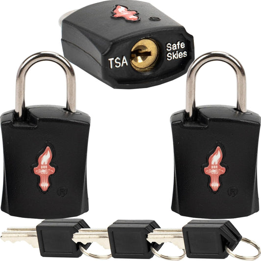 TSA Approved Locks (3-Pack) - Luggage Lock TSA Approved for Suitcases, Gym Lockers & School Backpacks | Ultra-Slim 1.5” ABS Travel Lock | Anti-Theft Secure